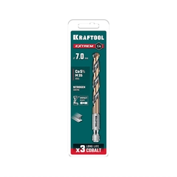 KRAFTOOL НЕХ-1/4″, d 7.0 х 109 мм, сверло по металлу для винтовёртов и шуруповертов IMPACT READY (29652-7) zb  29652-7