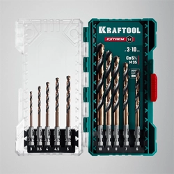 KRAFTOOL НЕХ-1/4″, 10 шт, набор сверл по металлу для винтовёртов и шуруповертов IMPACT READY (29652-H10) zb  29652-h10