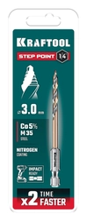 KRAFTOOL STEP POINT, d 3,0 х 72 мм, сверло по металлу для винтовёртов и шуруповертов IMPACT READY (29653-3) zb  29653-3