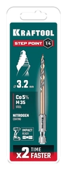 KRAFTOOL STEP POINT, d 3.2 х 75 мм, сверло по металлу для винтовёртов и шуруповертов IMPACT READY (29653-3.2) zb  29653-3.2