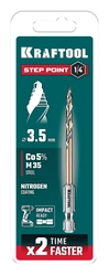 KRAFTOOL STEP POINT, d 3.5 х 79 мм, сверло по металлу для винтовёртов и шуруповертов IMPACT READY (29653-3.5) zb  29653-3.5