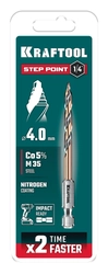 KRAFTOOL STEP POINT, d 4.0 х 83 мм, сверло по металлу для винтовёртов и шуруповертов IMPACT READY (29653-4) zb  29653-4