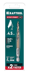 KRAFTOOL STEP POINT, d 4.5 х 87 мм, сверло по металлу для винтовёртов и шуруповертов IMPACT READY (29653-4.5) zb  29653-4.5