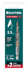 KRAFTOOL STEP POINT, d 5.5 х 98 мм, сверло по металлу для винтовёртов и шуруповертов IMPACT READY (29653-5.5) zb  29653-5.5