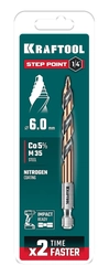KRAFTOOL STEP POINT, d 6.0 х 98 мм, сверло по металлу для винтовёртов и шуруповертов IMPACT READY (29653-6) zb  29653-6