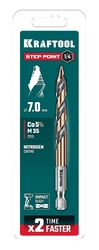 KRAFTOOL STEP POINT, d 7.0 х 109 мм, сверло по металлу для винтовёртов и шуруповертов IMPACT READY (29653-7) zb  29653-7
