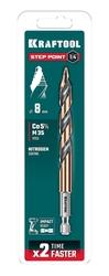 KRAFTOOL STEP POINT, d 8.0 х 117 мм, сверло по металлу для винтовёртов и шуруповертов IMPACT READY (29653-8) zb  29653-8