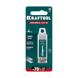 KRAFTOOL DOUBLE Сo-8 4х55мм, Сверло двухстороннее по металлу, сталь M42(+8%Co), класс А (29654-4.0-10) zb  29654-4.0-10