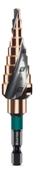 KRAFTOOL COBALT 4-20мм, 9 ступеней, азотирование, винтовая спираль, сверло ступенчатое(29691-4-20-9) zb  29691-4-20-9