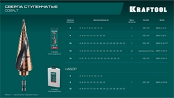 KRAFTOOL COBALT 4-39мм, 14 ступеней, азотирование, винтовая спираль, сверло ступенчатое(29691-4-39-14) zb  29691-4-39-14