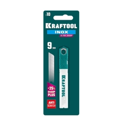 KRAFTOOL INOX 9 мм, 10 шт, нержавеющие сегментированные лезвия (09608-09-S10) zb  09608-09-s10