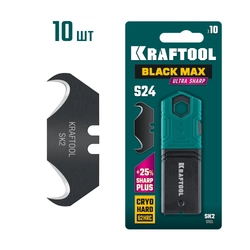 KRAFTOOL BlackMax-S24, 10 шт, крюковидные лезвия (09628-S10) zb  09628-s10