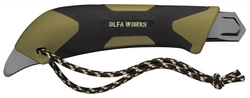 OLFA WORKS FK1 FIELD KNIFE универсальный нож со сменным серрейторным лезвием для сложных материалов (OW-FK1-OD) zb  ow-fk1-od