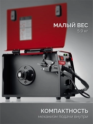 ЗУБР RED FORCE, MIG / MAG, FCAW, MMA, TIG, 160 А, полуавтомат сварочный, с газом / без газа, горелка ПСГ-180 (ПСГ-М5-160) zb  псг-м5-160