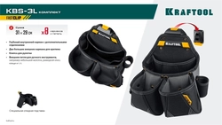 KRAFTOOL KBS-3L пояс монтажника, в комплекте: пояс монтажника и 2 большие сумки (38761) zb  38761
