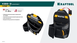 KRAFTOOL KBS-3 пояс монтажника, в комплекте: пояс монтажника, большая сумка, малая сумка (38762) zb  38762