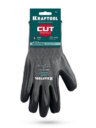 KRAFTOOL CUT PROTECT, XL (10), перчатки с кевларовой нитью для защиты от порезов, с рельефным латексным покрытием (11245-XL) zb  11245-xl
