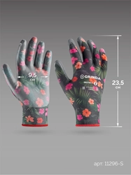 GRINDA PROTECT, S (7), садовые перчатки с прозрачным нитриловым покрытием, чёрные, 13 класс (11296-S) zb  11296-s_z01