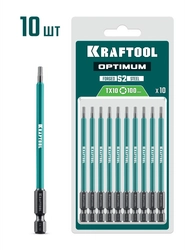 KRAFTOOL OPTIMUM TX 10, 100 мм, 10 шт, биты (26126-10-100-S10) zb  26126-10-100-s10