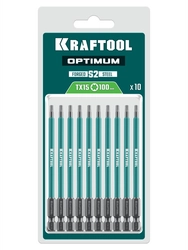 KRAFTOOL OPTIMUM TX 15, 100 мм, 10 шт, биты (26126-15-100-S10) zb  26126-15-100-s10