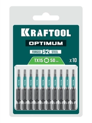 KRAFTOOL OPTIMUM TX 15, 50 мм, 10 шт, биты (26126-15-50-10) zb  26126-15-50-10