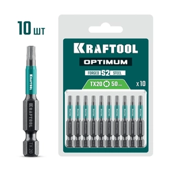KRAFTOOL OPTIMUM TX 20, 50 мм, 10 шт, биты (26126-20-50-10) zb  26126-20-50-10