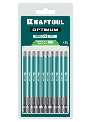 KRAFTOOL OPTIMUM TX 25, 100 мм, 10 шт, биты (26126-25-100-S10) zb  26126-25-100-s10