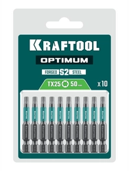 KRAFTOOL OPTIMUM TX 25, 50 мм, 10 шт, биты (26126-25-50-10) zb  26126-25-50-10