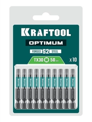 KRAFTOOL OPTIMUM TX 30, 50 мм, 10 шт, биты (26126-30-50-10) zb  26126-30-50-10