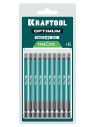 KRAFTOOL OPTIMUM TX 40, 100 мм, 10 шт, биты (26126-40-100-S10) zb  26126-40-100-s10