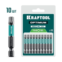 KRAFTOOL OPTIMUM TX 40, 50 мм, 10 шт, биты (26126-40-50-10) zb  26126-40-50-10