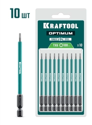 KRAFTOOL OPTIMUM TX 6, 100 мм, 10 шт, биты (26126-6-100-S10) zb  26126-6-100-s10