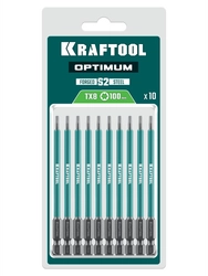KRAFTOOL OPTIMUM TX 8, 100 мм, 10 шт, биты (26126-8-100-S10) zb  26126-8-100-s10