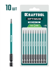 KRAFTOOL OPTIMUM TX 9, 100 мм, 10 шт, биты (26126-9-100-S10) zb  26126-9-100-s10