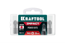 KRAFTOOL Impact PH 3, 25 мм, 10 шт, ударные биты (26191-3-25-S10) zb  26191-3-25-s10