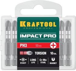 KRAFTOOL Impact PH 3, 50 мм, 10 шт, Ударные биты (26191-3-50-S10) zb  26191-3-50-s10