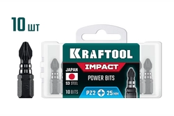 KRAFTOOL Impact PZ 2, 25 мм, 10 шт, ударные биты (26193-2-25-S10) zb  26193-2-25-s10
