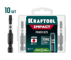 KRAFTOOL Impact TX 20, 50 мм, 10 шт, ударные биты (26195-20-50-S10) zb  26195-20-50-s10