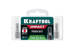 KRAFTOOL Impact TX 25, 25 мм, 10 шт, ударные биты (26195-25-25-S10) zb  26195-25-25-s10