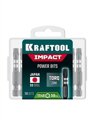 KRAFTOOL Impact TX 40, 50 мм, 10 шт, ударные биты (26195-40-50-S10) zb  26195-40-50-s10