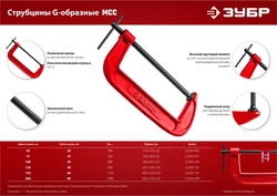 ЗУБР МСС-150, 150 мм, чугунная струбцина (32244-150) zb  32244-150