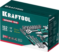 KRAFTOOL GRAND-152, 152 предм., (1/2″+1/4″), Универсальный набор инструмента (27978-H152) zb  27978-h152