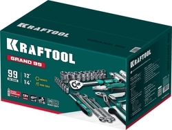 KRAFTOOL GRAND-99, 99 предм., (1/2″+1/4″), Универсальный набор инструмента (27978-H99) zb  27978-h99