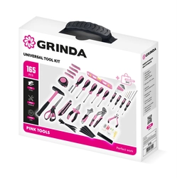 GRINDA Pink Force 165 предм, универсальный набор инструмента (22109) zb  22109