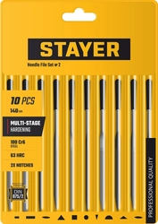 STAYER 140 мм, 10 предм., набор надфилей, Professional (16011-H10) zb  16011-h10_z02