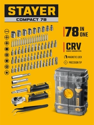 STAYER Compact-78 78 предм., универсальный набор инструмента (25085) zb  25085