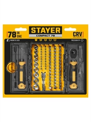 STAYER Compact-78 78 предм., универсальный набор инструмента (25085) zb  25085