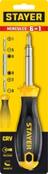 Комбинированная отвертка STAYER HERCULES 6-in-1 zb  2517