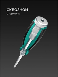 KRAFTOOL IMPACT 13 шт, сквозной стержень Cr-Mo, набор ударных отверток (25035) zb  25035