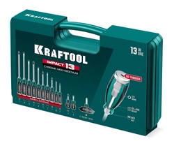 KRAFTOOL IMPACT 13 шт, сквозной стержень Cr-Mo, набор ударных отверток (25035) zb  25035